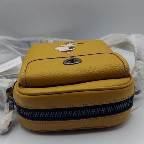 NWT Coach X Peanuts Heritage Crossbody With Snoopy Motif Pebble Leather CE613 - Picture 6 of 15